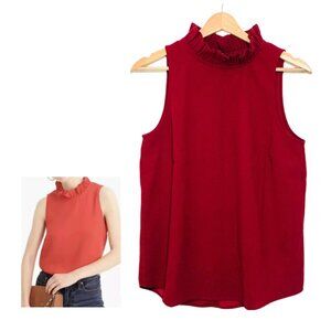 J. Crew Factory Red Sleeveless Blouse